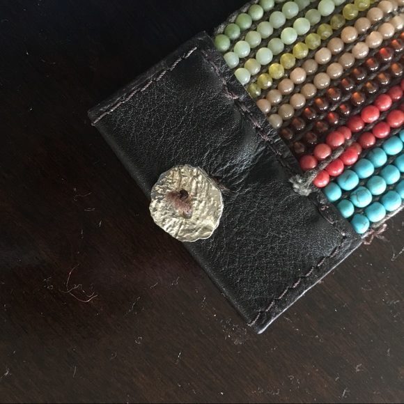 Handmade beaded bracelet! Leather as well - Picture 6 of 7